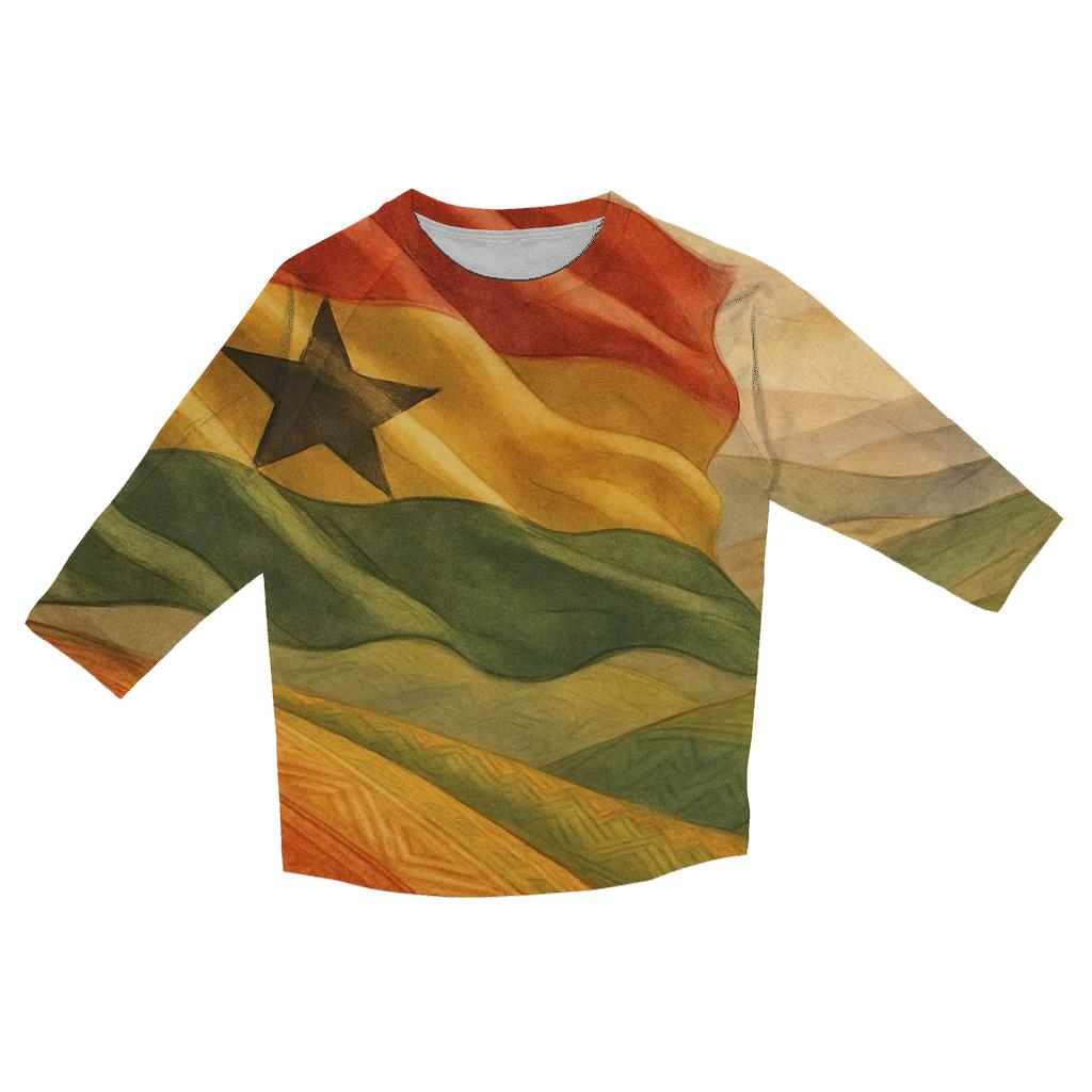 Kente Dawn Ghana trendy 3/4 sleeve tops