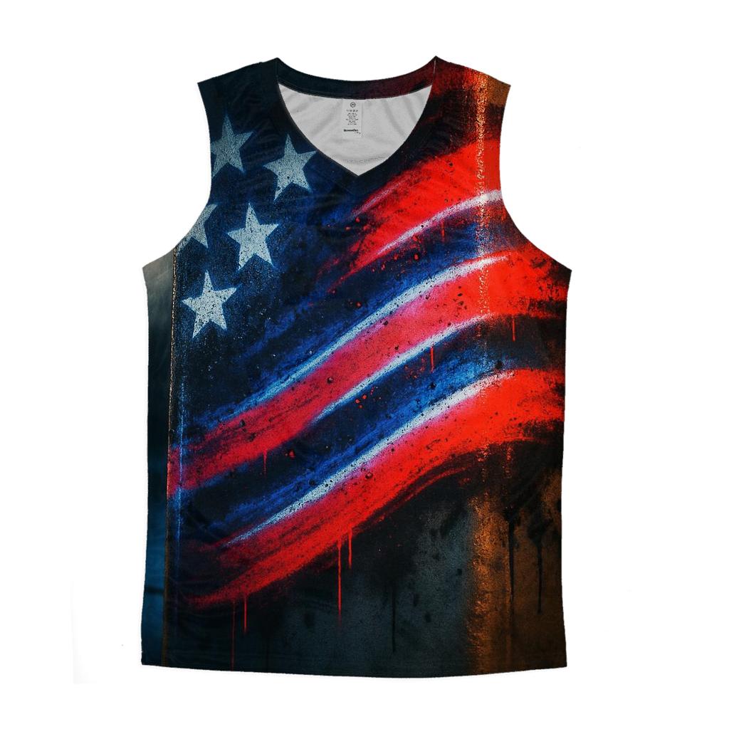 Graffiti Flag Overpass Roar personalized athletic tanks