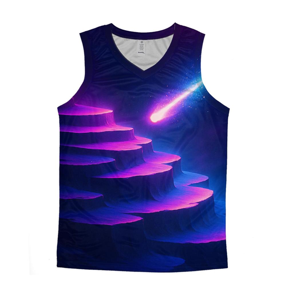 Neon Comet Terraces cotton sleeveless tops