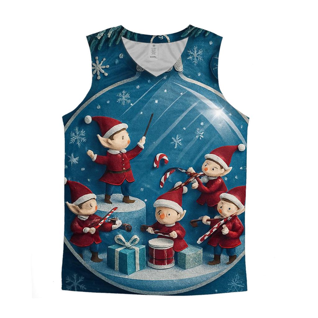 Elf Orchestra In Ornament Bubble cotton sleeveless tops