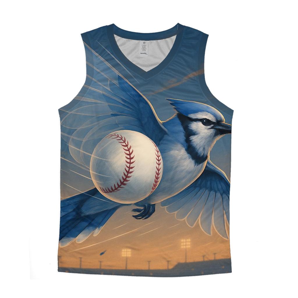 Winged Fastball In Blue Jays Flight casual summer tank tops