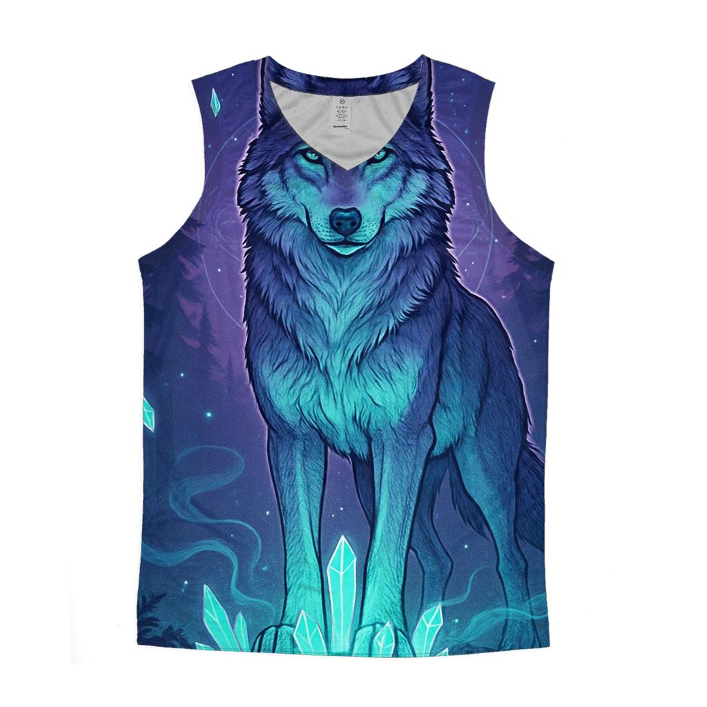Crystal Grove Guardian Wolf sports performance tank tops