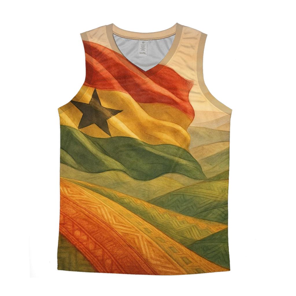 Kente Dawn Ghana casual summer tank tops
