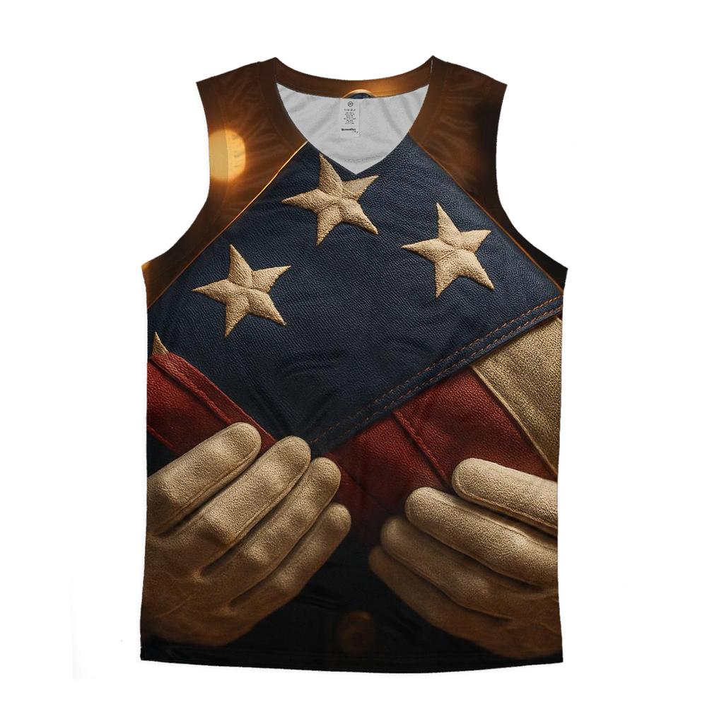 Guardian Hands Around Folded Colors cotton sleeveless tops