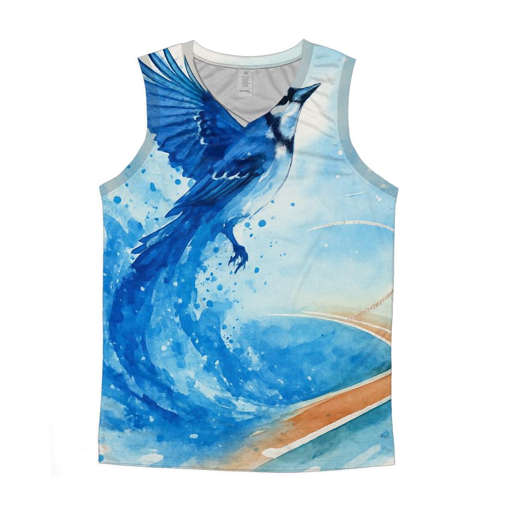 Watercolor Rally Wash, Blue Jays Surge personalized athletic tanks