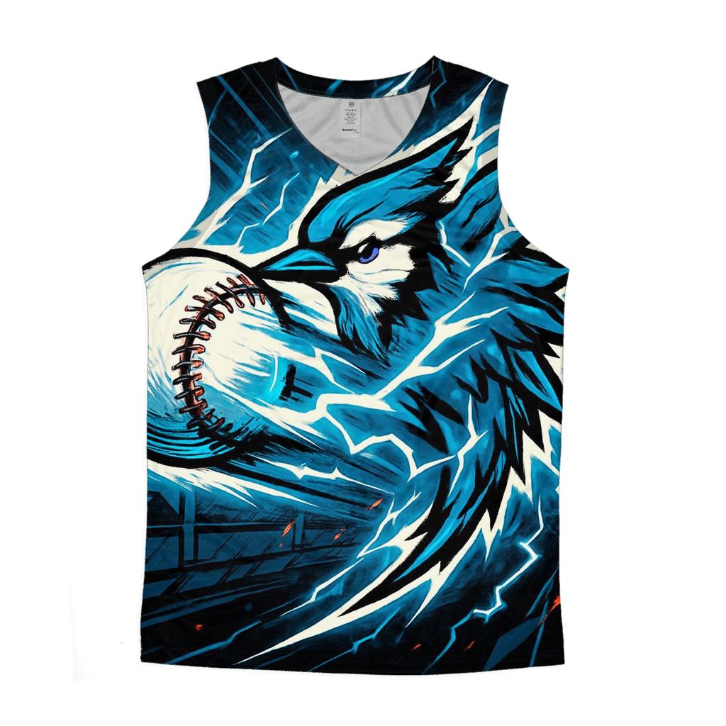 Blue Jays Thunderclap Line Drive sports performance tank tops