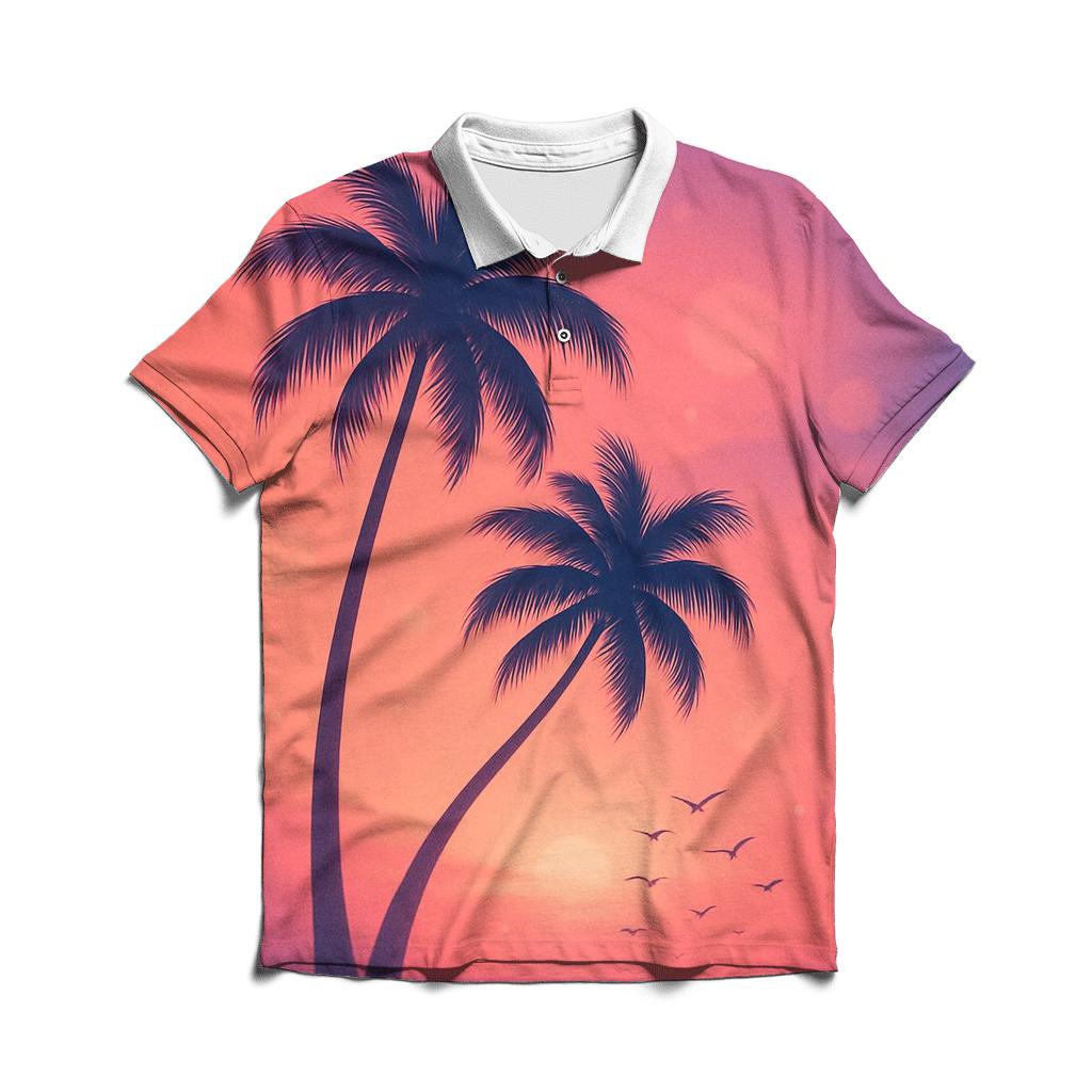 Palm Shadow Waltz personalized polo shirts