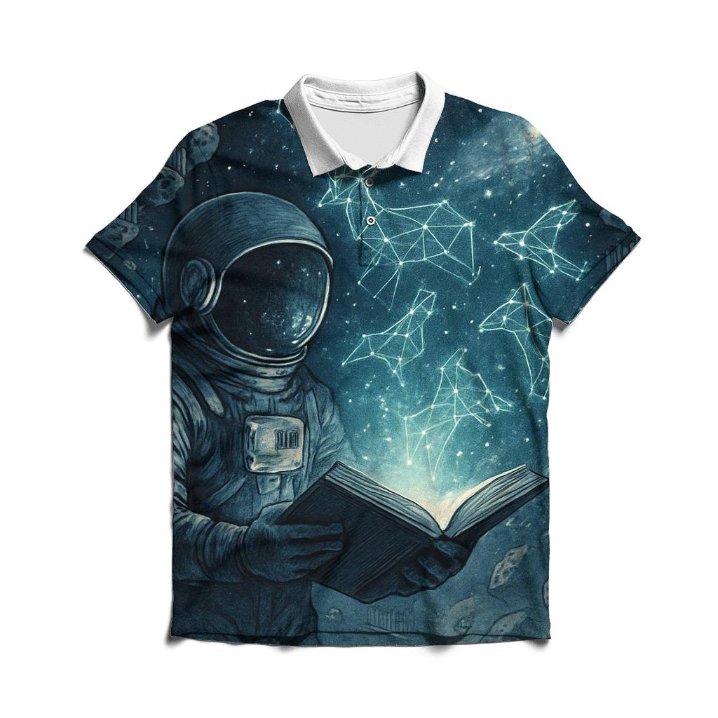 Library Of Living Constellations personalized polo shirts