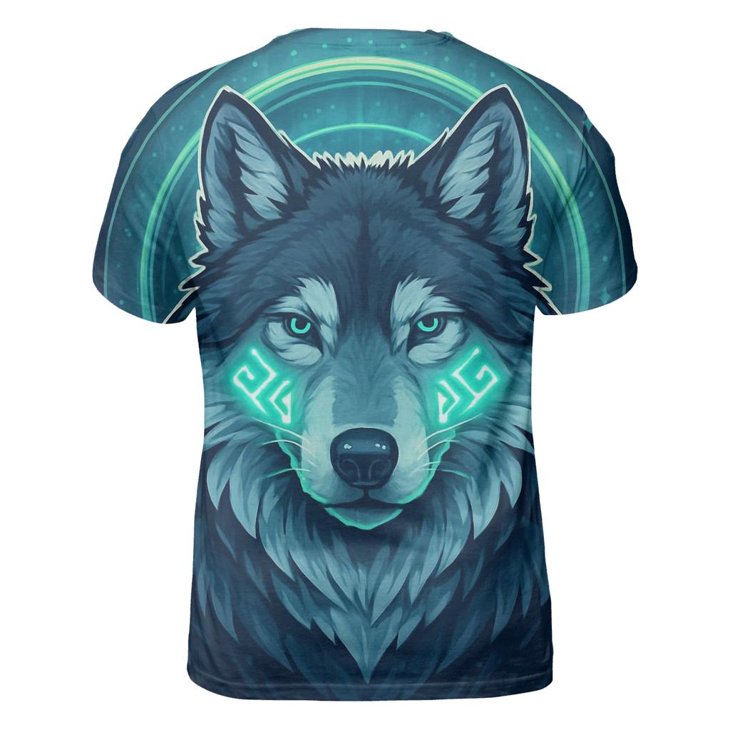 Aurora Rune Sentinel Wolf trendy printed shirt styles
