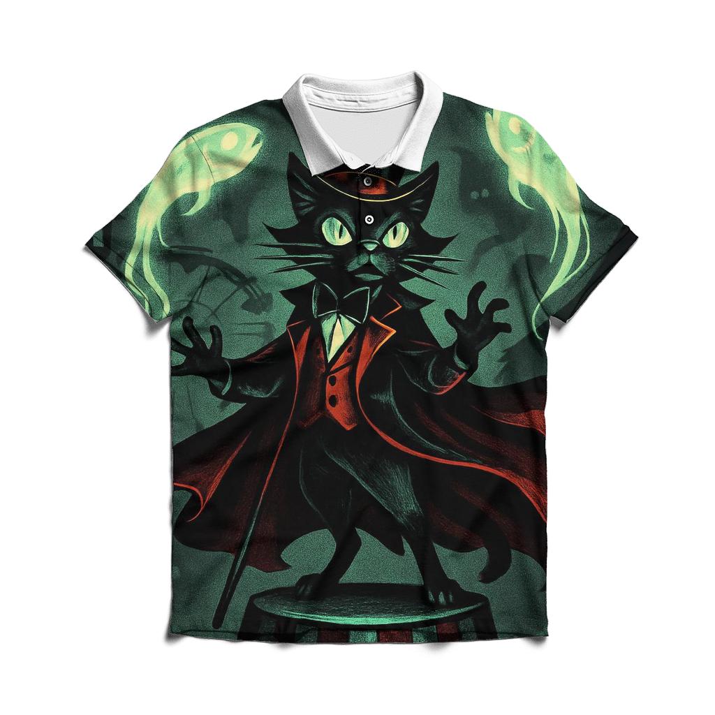 Haunted Carnival Ringmaster Cat classic pique polos