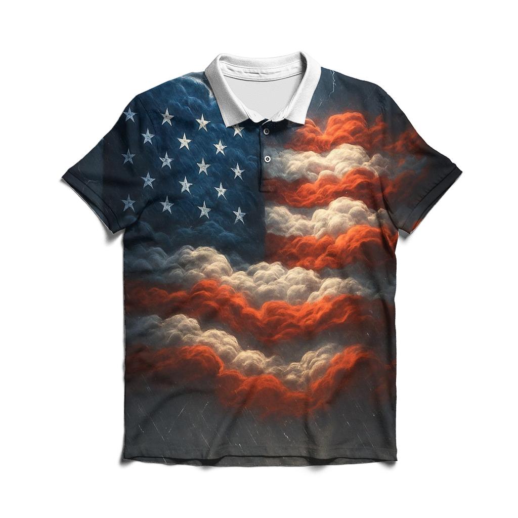 Stormfront Stripes Lightning custom polo shirts