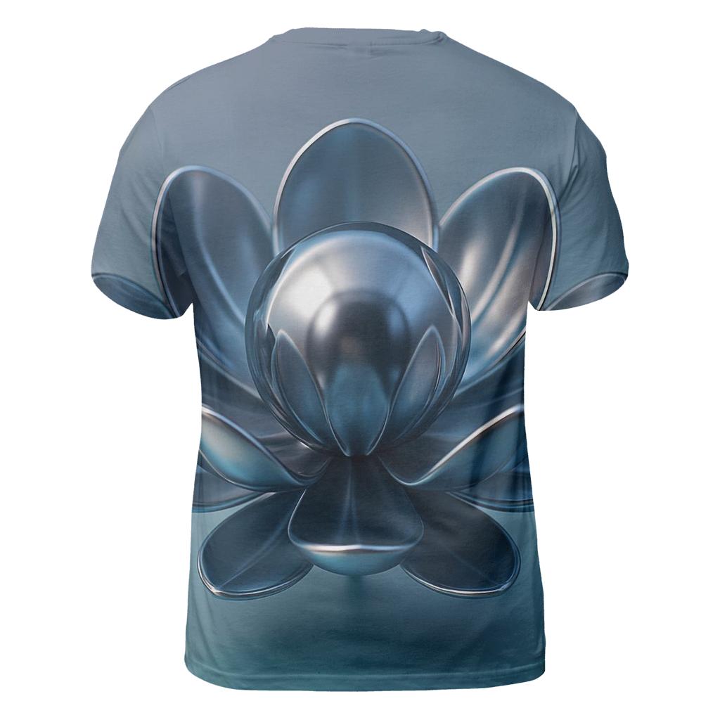 Chrome Petal Mirage artistic all-over print tops