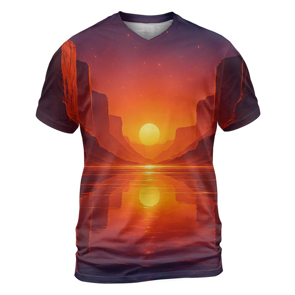 Canyon Glass Horizon trendy printed shirt styles