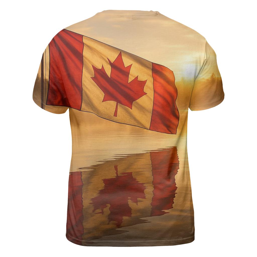 Crimson Maple Reflection Canada custom all-over print shirts