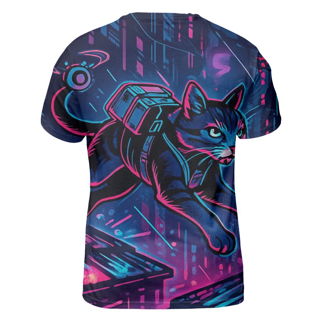 Neon Alley Courier Cat personalized full print shirts