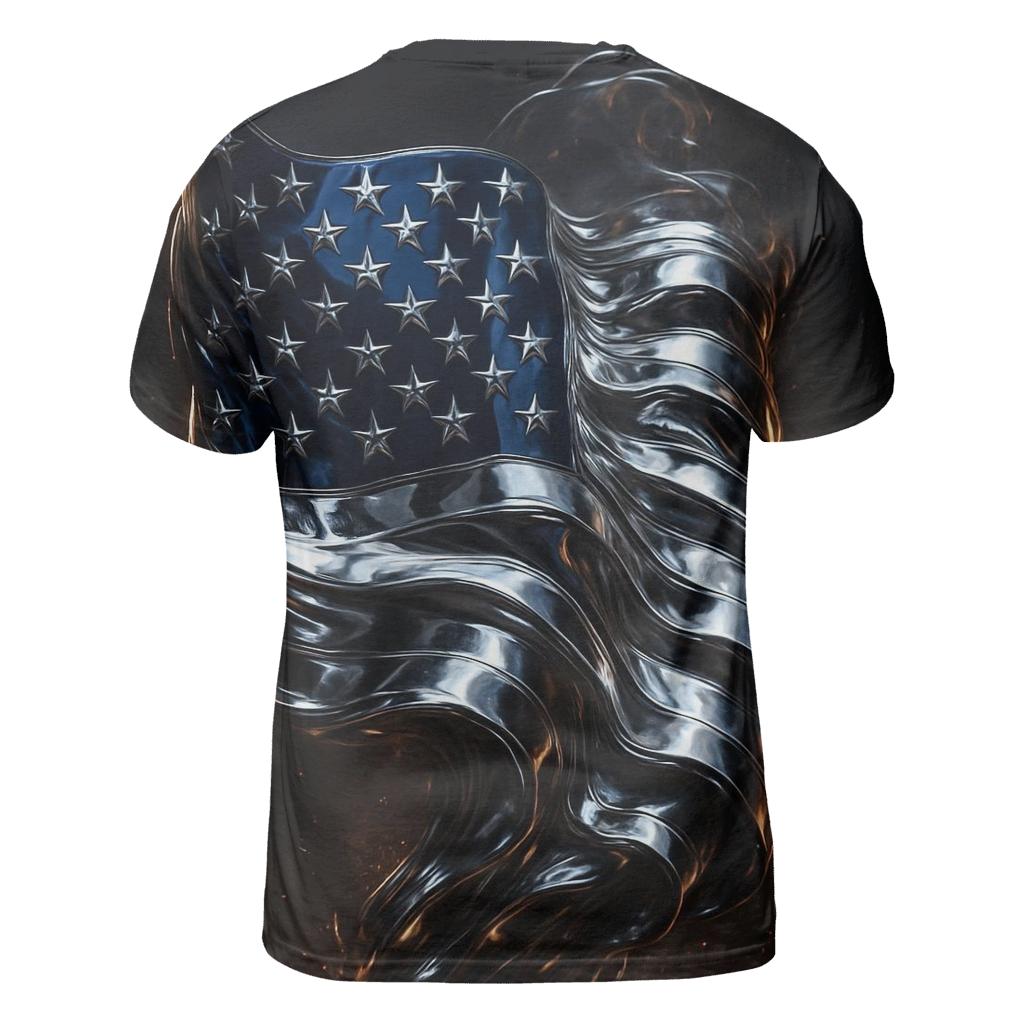 Molten Chrome Banner Surge creative print fashion shirts