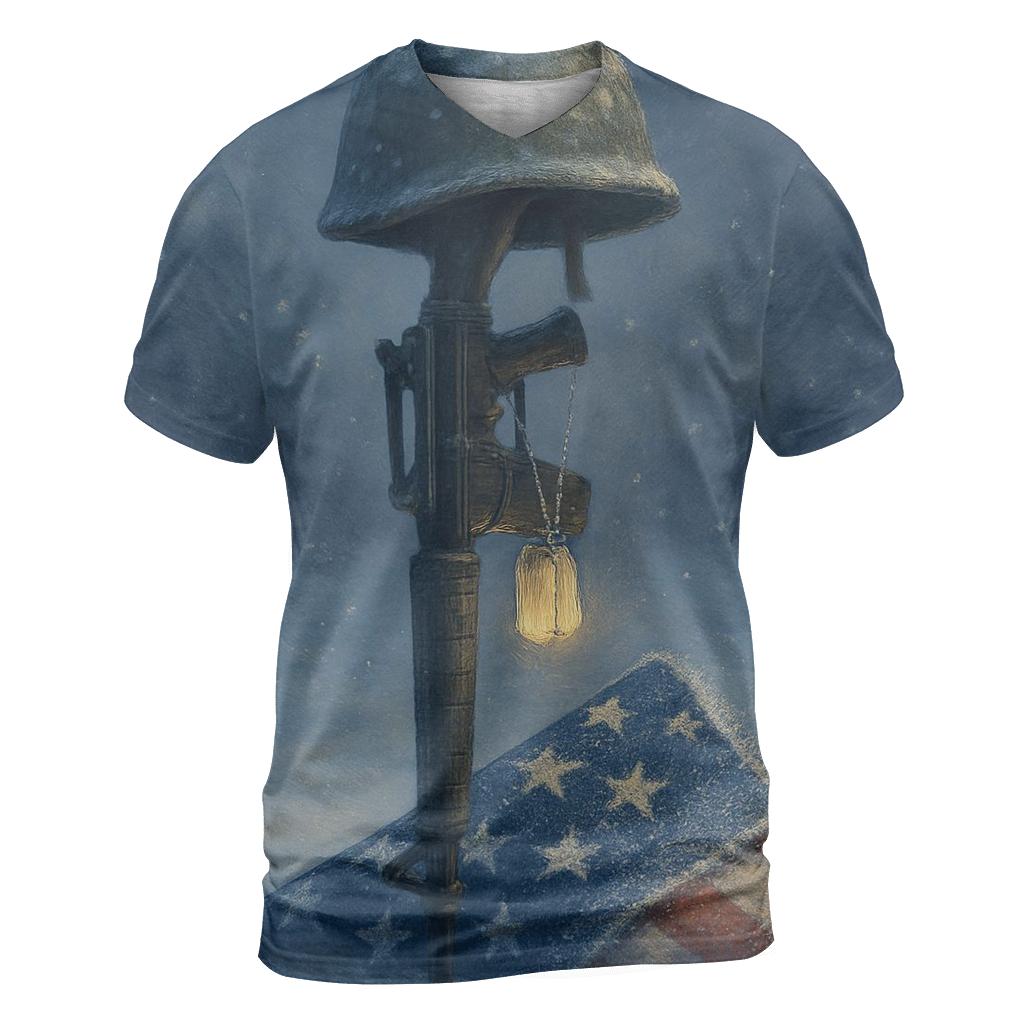 Memorial Lantern In Flag Frost trendy printed shirt styles