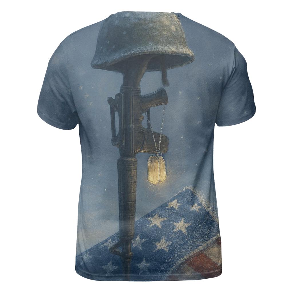 Memorial Lantern In Flag Frost trendy printed shirt styles