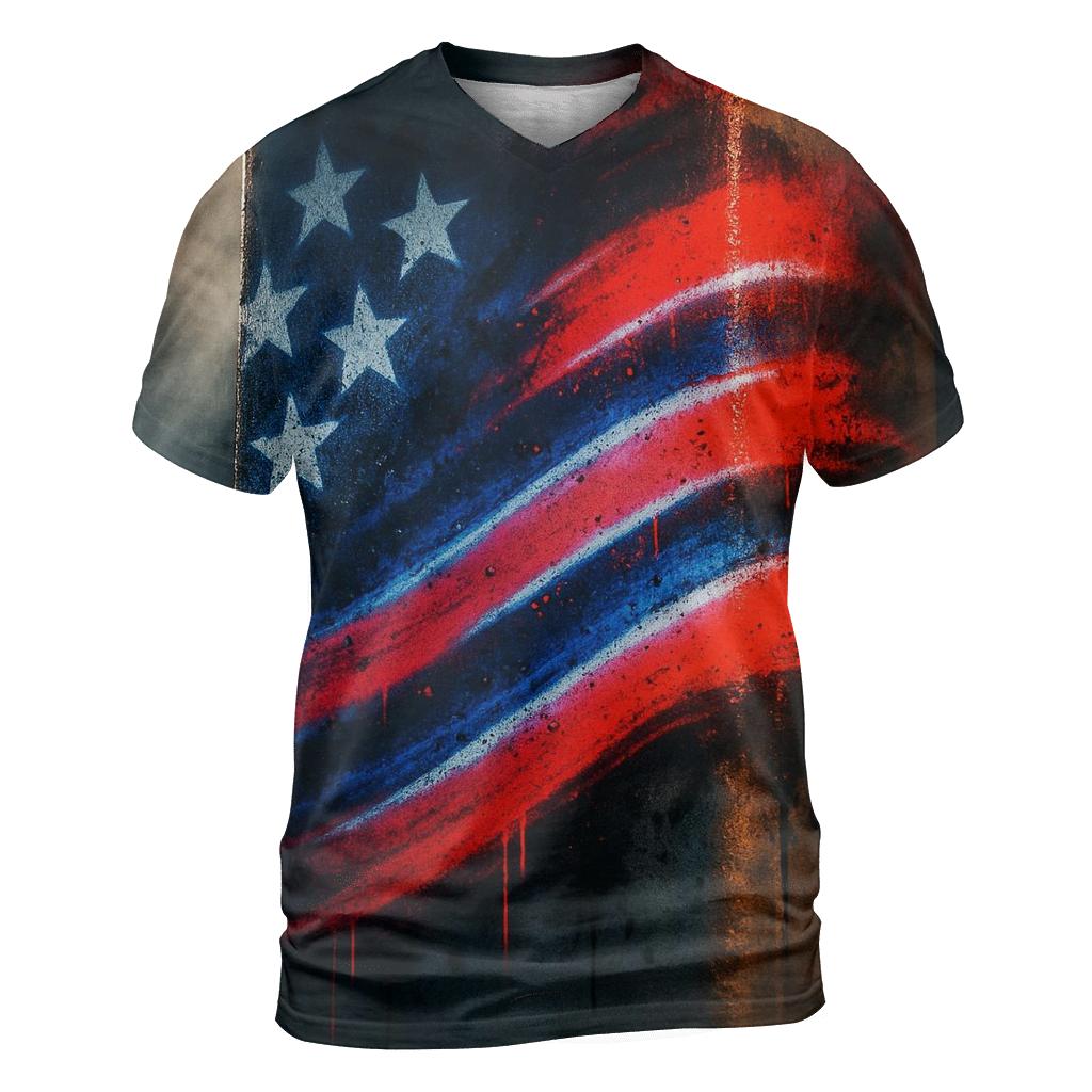 Graffiti Flag Overpass Roar artistic all-over print tops