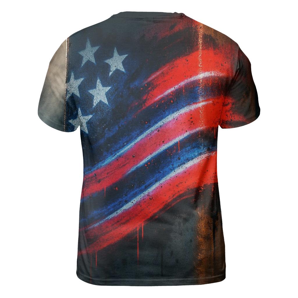 Graffiti Flag Overpass Roar artistic all-over print tops