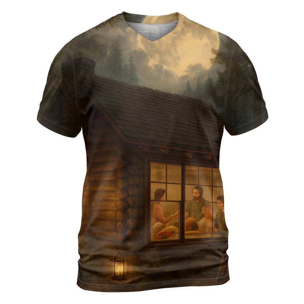 Harvest Moon Cabin Supper unique graphic print tees