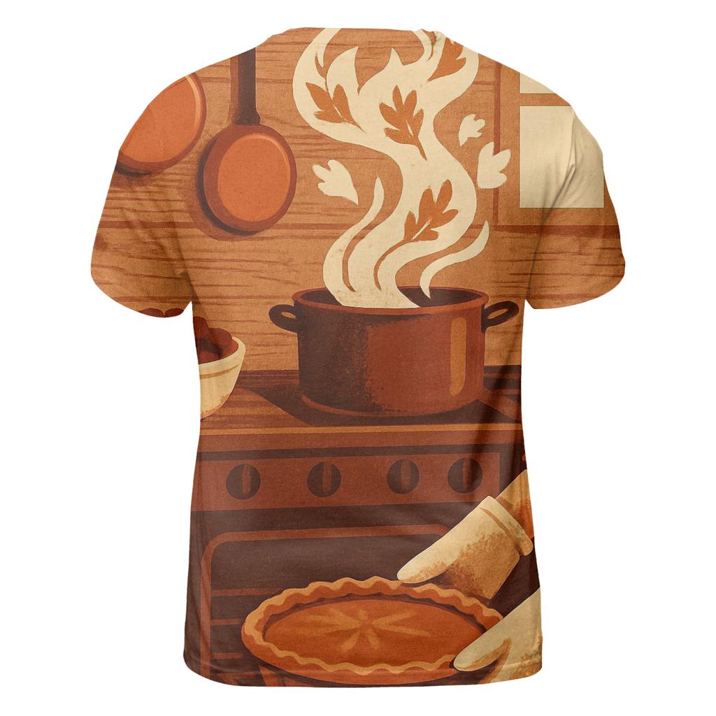 Thankful Kitchen Steam Glow artistic all-over print tops