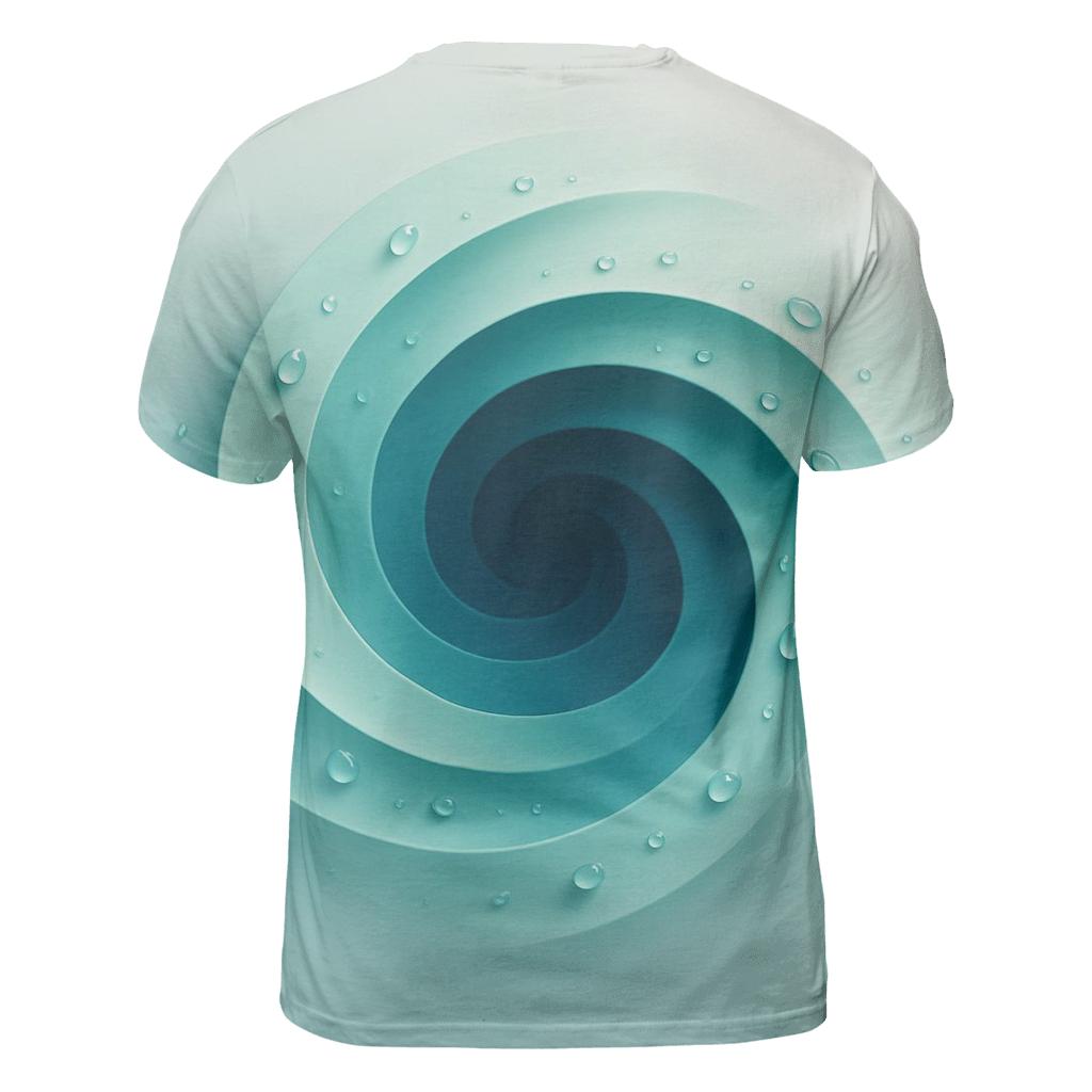 Teal Vortex Garden designer pattern shirts
