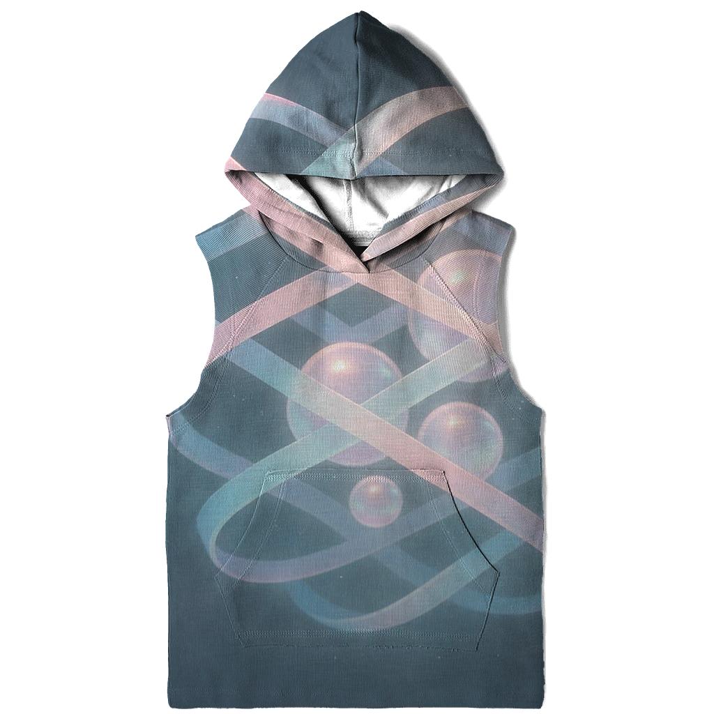 Aurora Tide Lattice embroidered hoodies