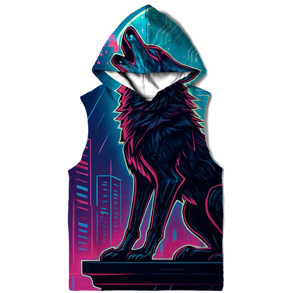 Neon Circuit Howl Wolf hoodie trends