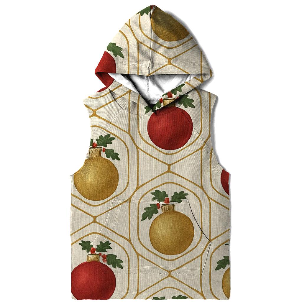 Crimson Ornament Medallion Tessellation On Ivory Background graphic hoodies