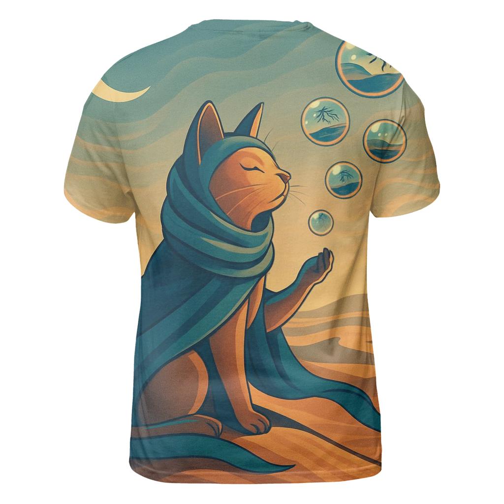 Desert Mirage Nomad Cat designer pattern shirts