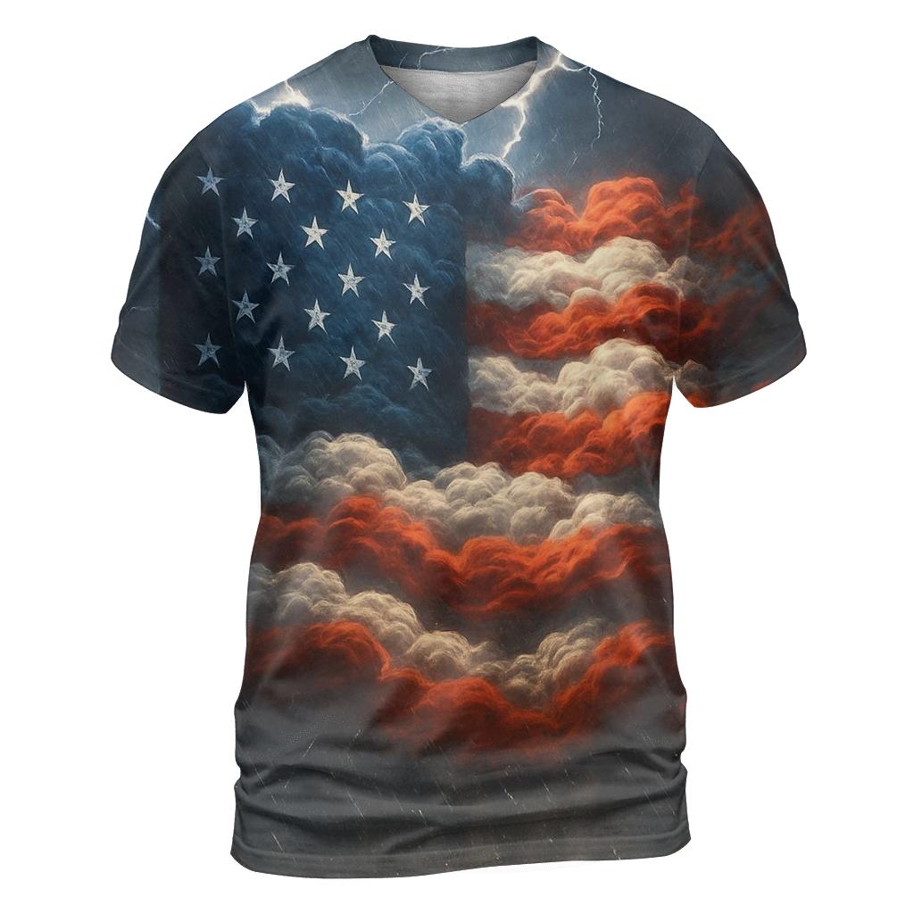 Stormfront Stripes Lightning custom all-over print shirts