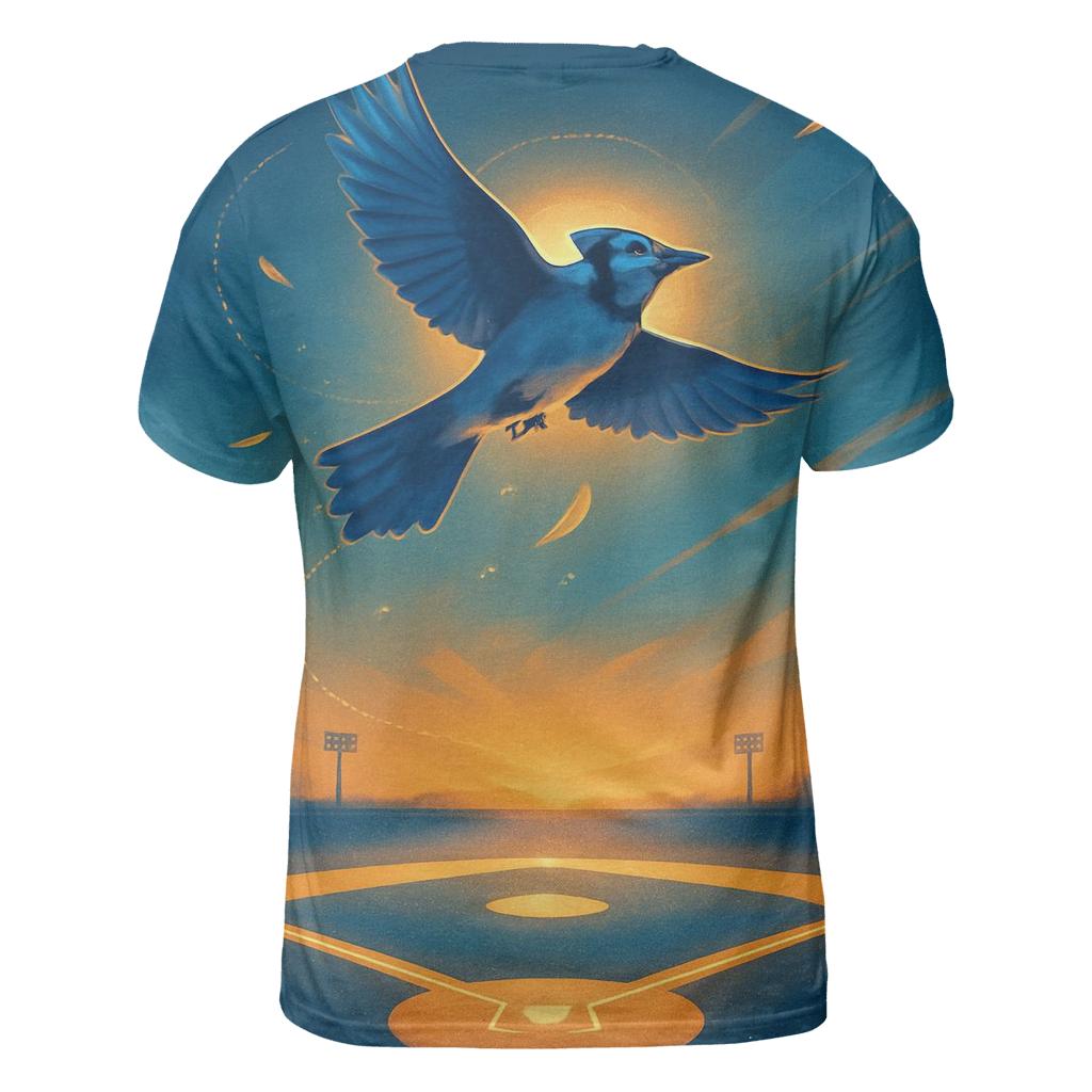 Diamond Horizon With Blue Jays Twilight Arc trendy printed shirt styles