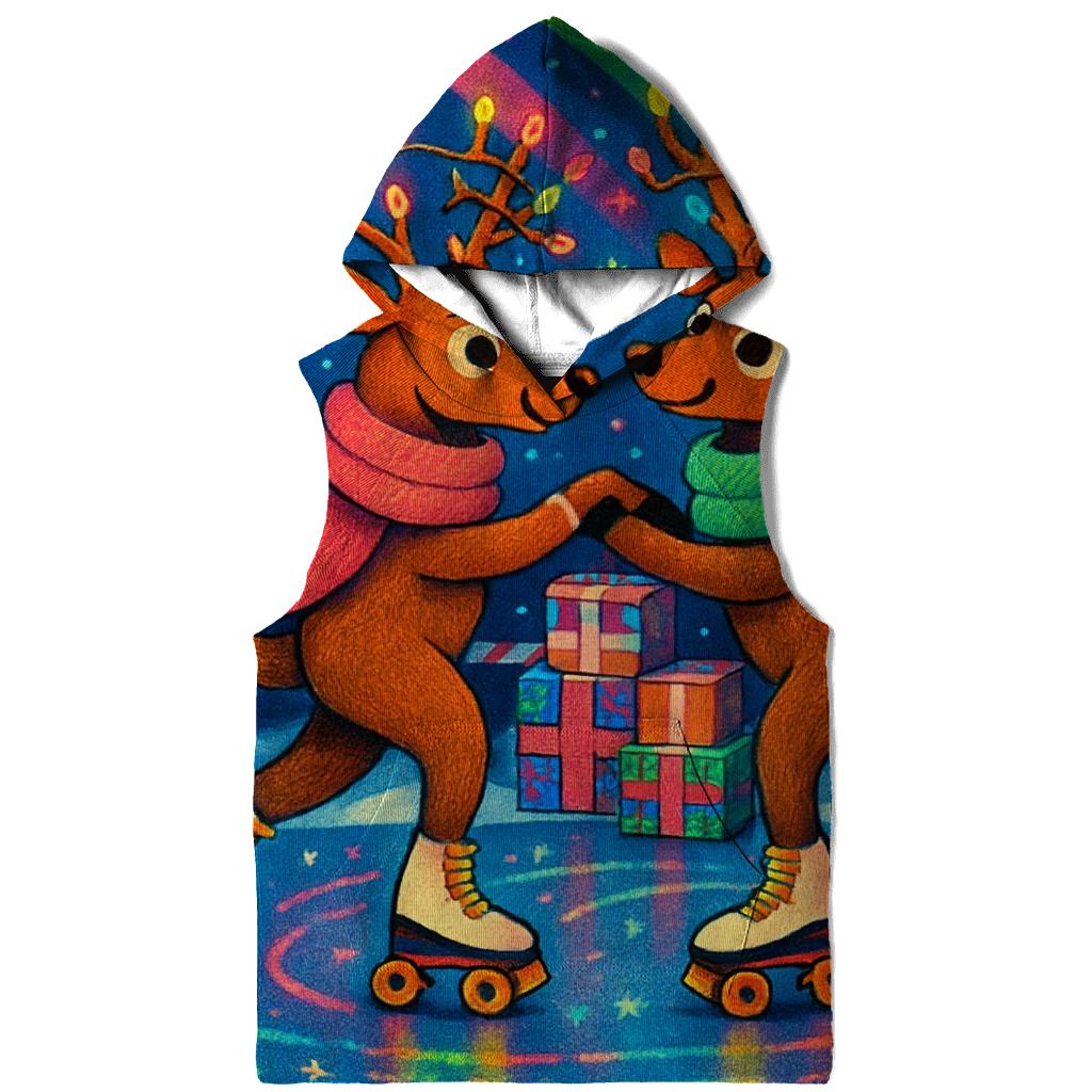 Reindeer Roller Disco Blizzard zip-up hoodies