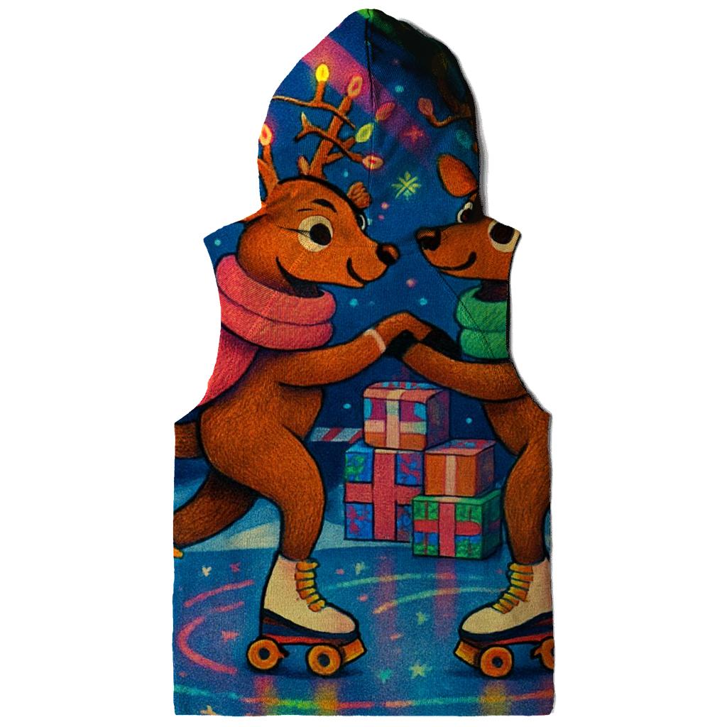 Reindeer Roller Disco Blizzard zip-up hoodies