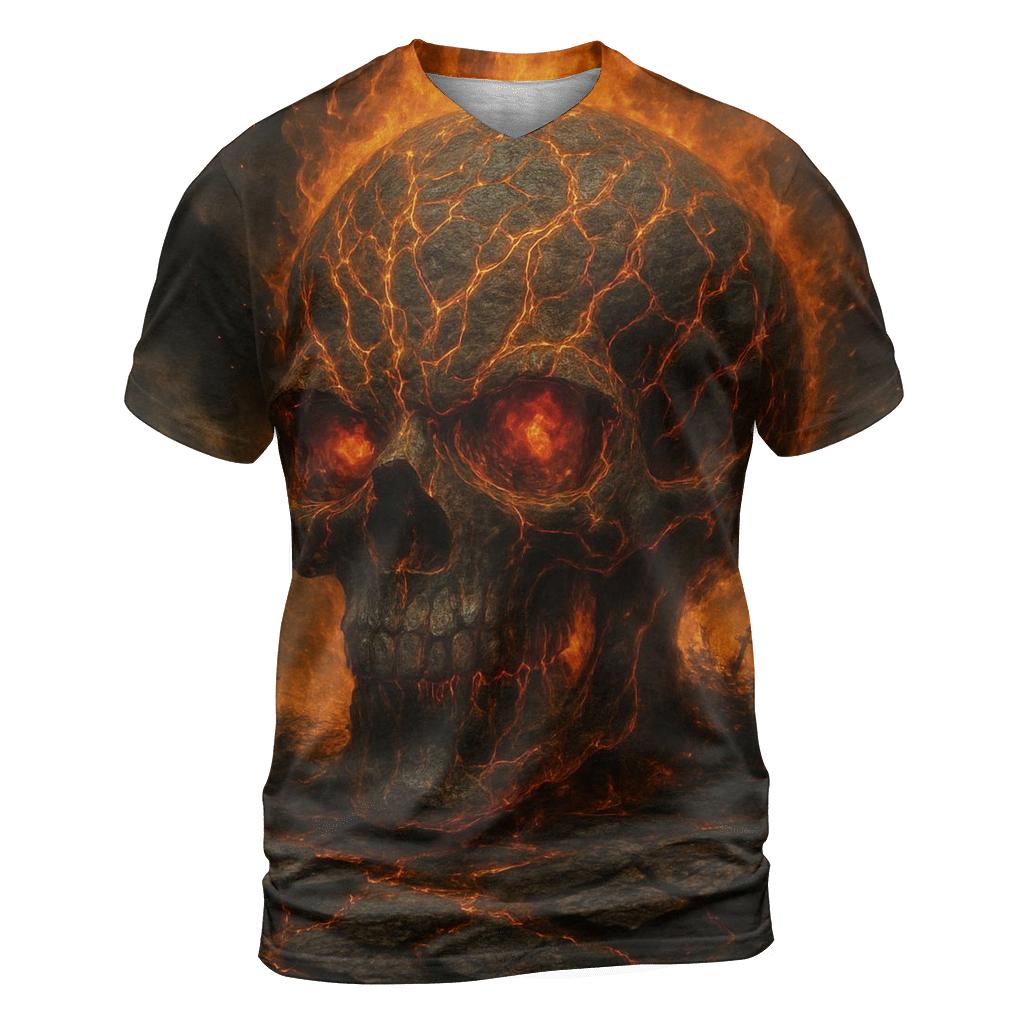 Lava Veins Skull Sentinel personalized full print shirts