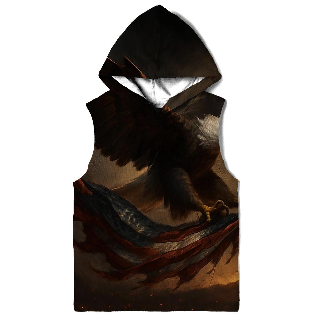 Eagle Of Steel Above Ember Flag pullover hoodies
