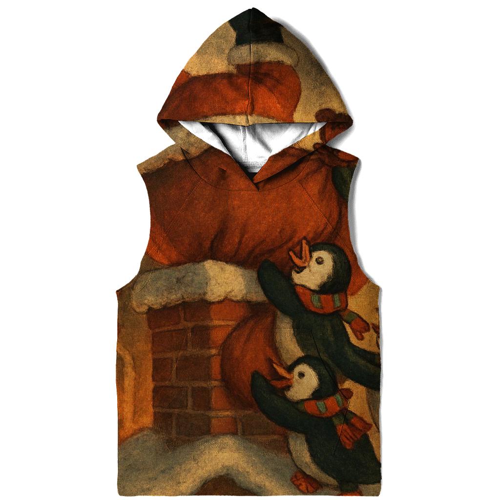 Santa Stuck In Chimney With Helpful Penguins hoodies fashion