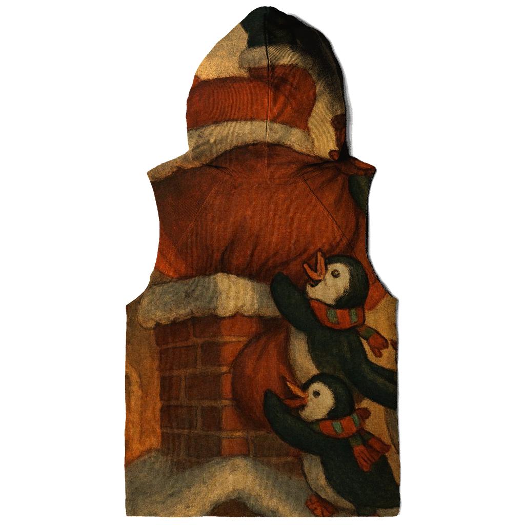 Santa Stuck In Chimney With Helpful Penguins hoodies fashion