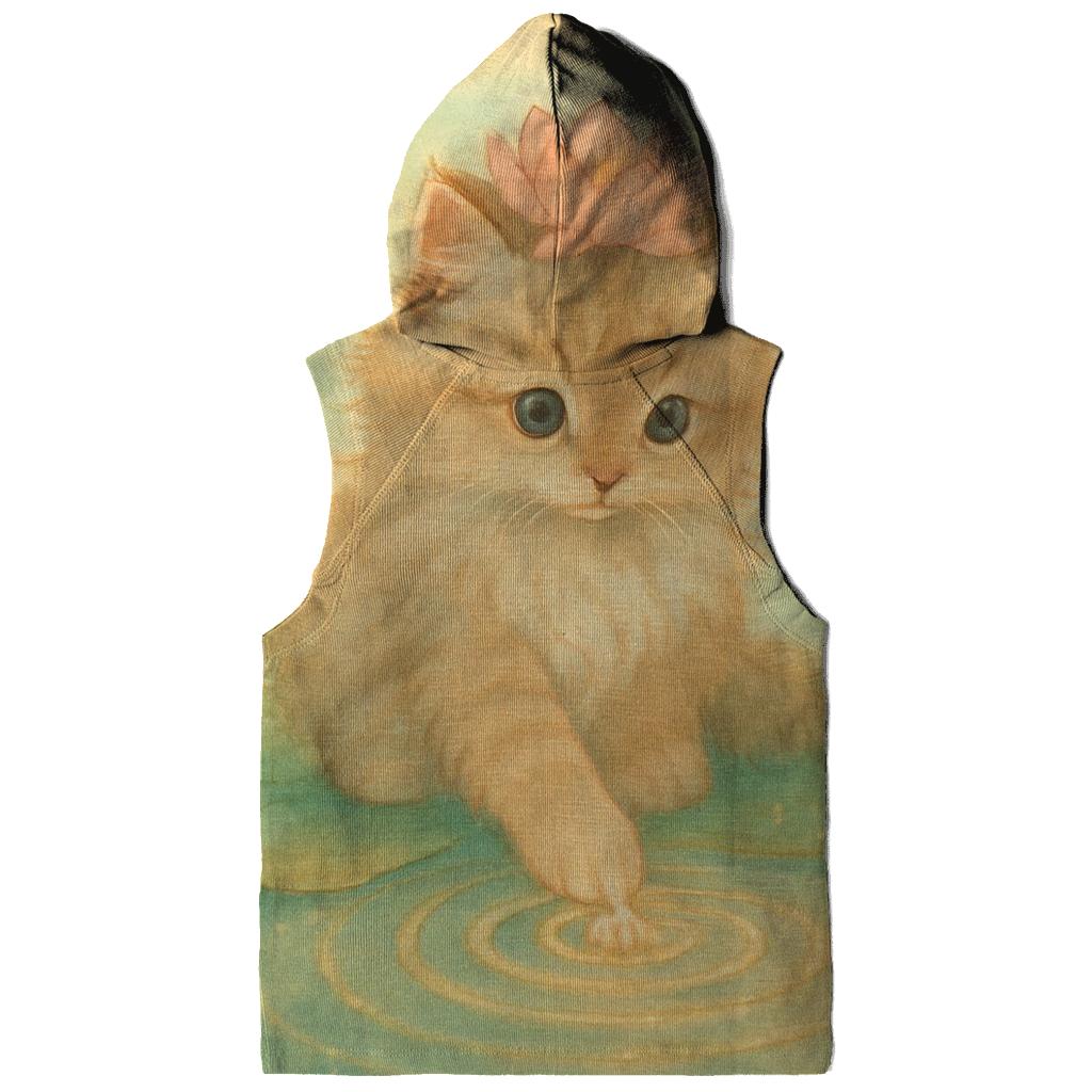 Lantern Lake Lotus Cat embroidered hoodies