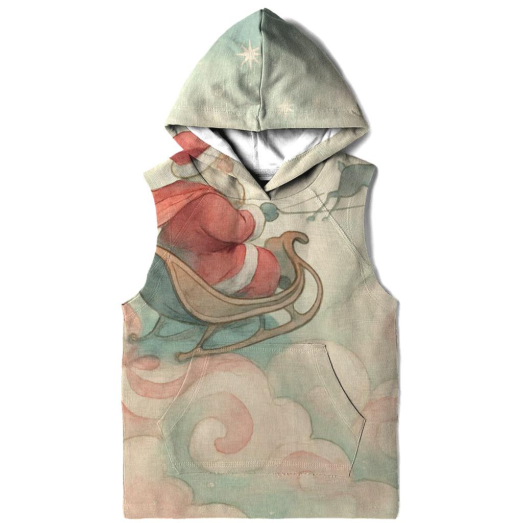 Dreamy Watercolor Sleigh Through Cloud Candy hoodie styles