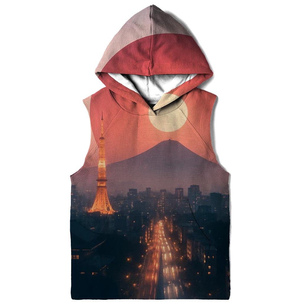 Skyline Double Exposure Japan hoodie styles