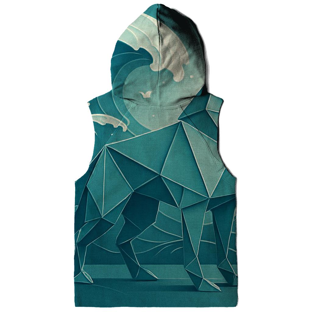 Origami Tide Wolf zip-up hoodies