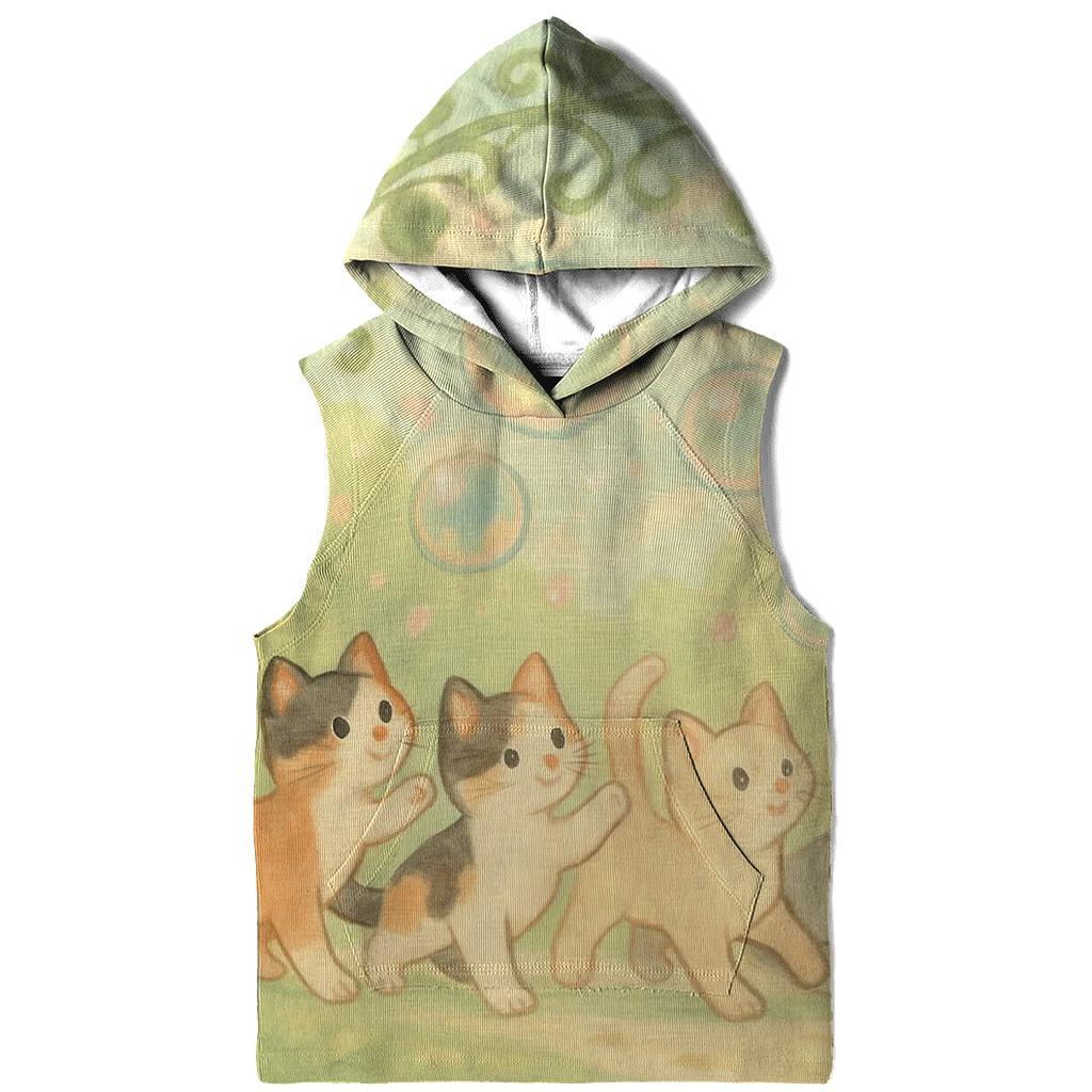 Garden Gate Bubble Parade Cats printed hoodies