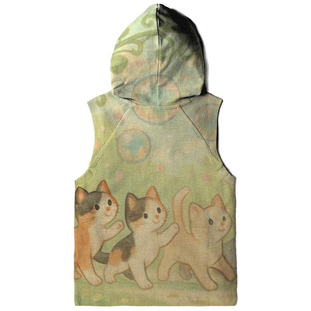 Garden Gate Bubble Parade Cats printed hoodies