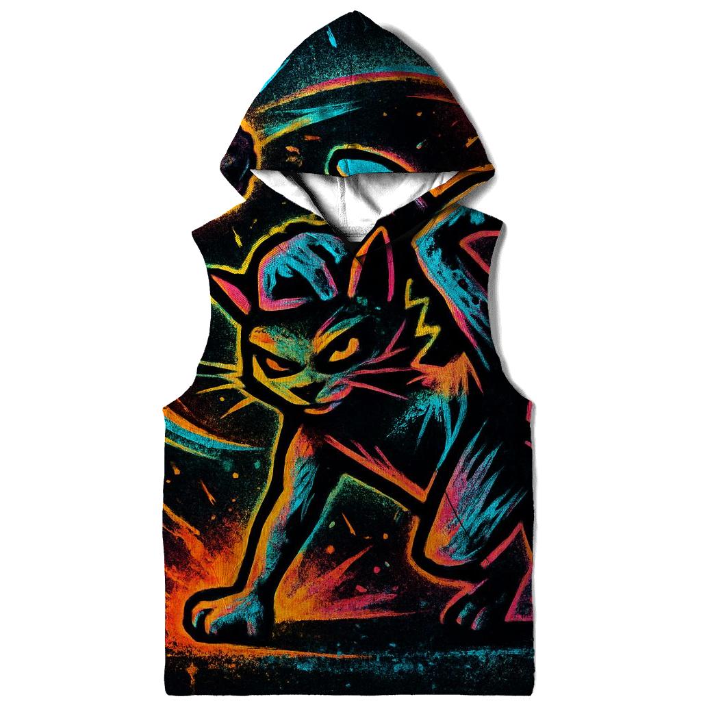 Graffiti Meteor Breakdancer Cat printed hoodies