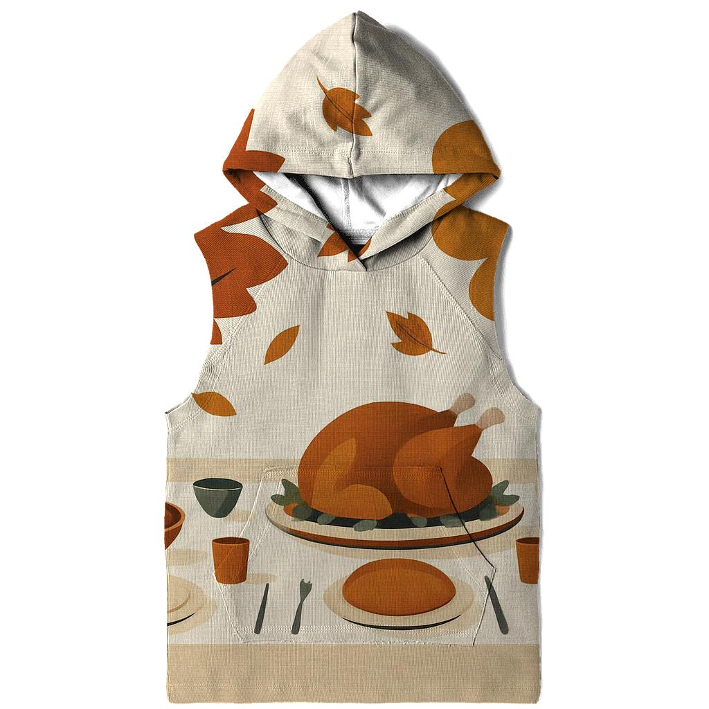 Sunlit Leaves Over The Feast Table printed hoodies