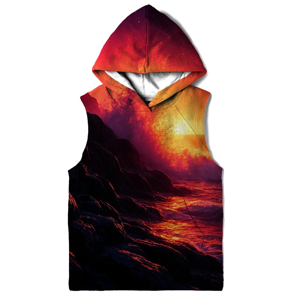 Volcanic Coast Fireline printed hoodies