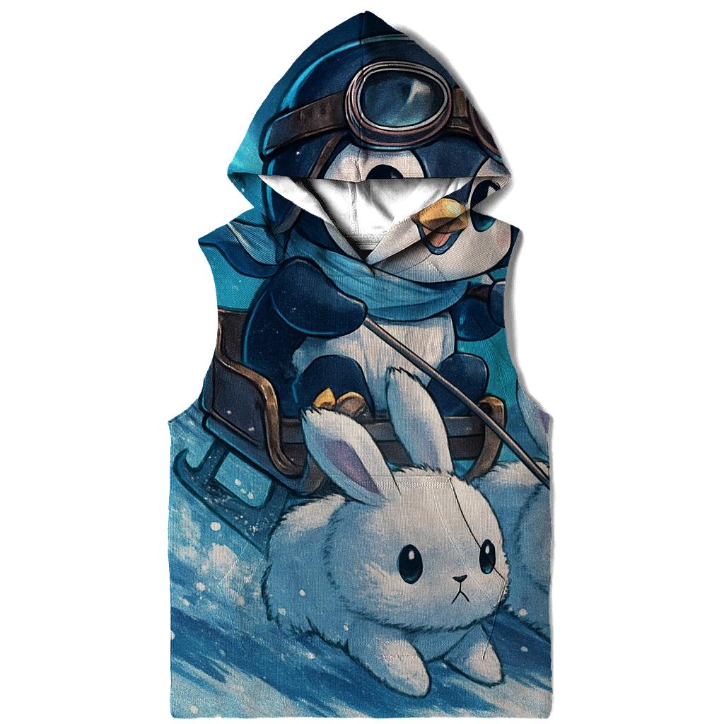 Penguin Sleigh Ride Through Northern Lights hoodies fashion