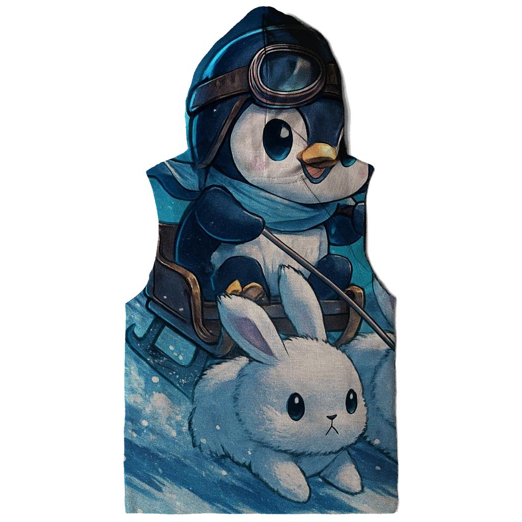 Penguin Sleigh Ride Through Northern Lights hoodies fashion